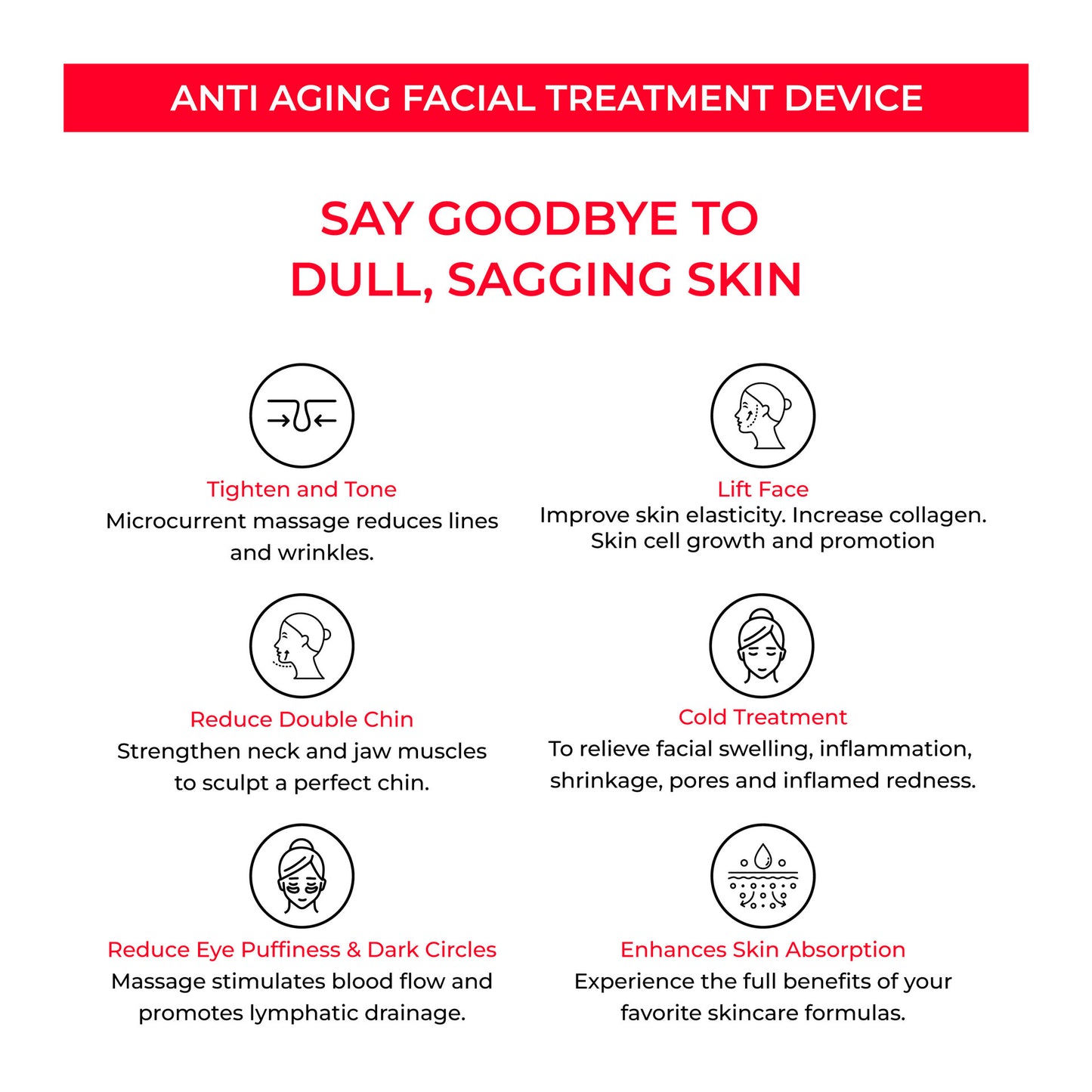 Beauty Instrument Pore Convergence EMS Skin Rejuvenation Micro Current