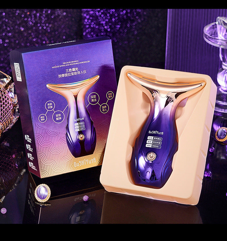 Three-color Dimming Massage Lifting And Tightening Import Domestic Beauty Apparatus